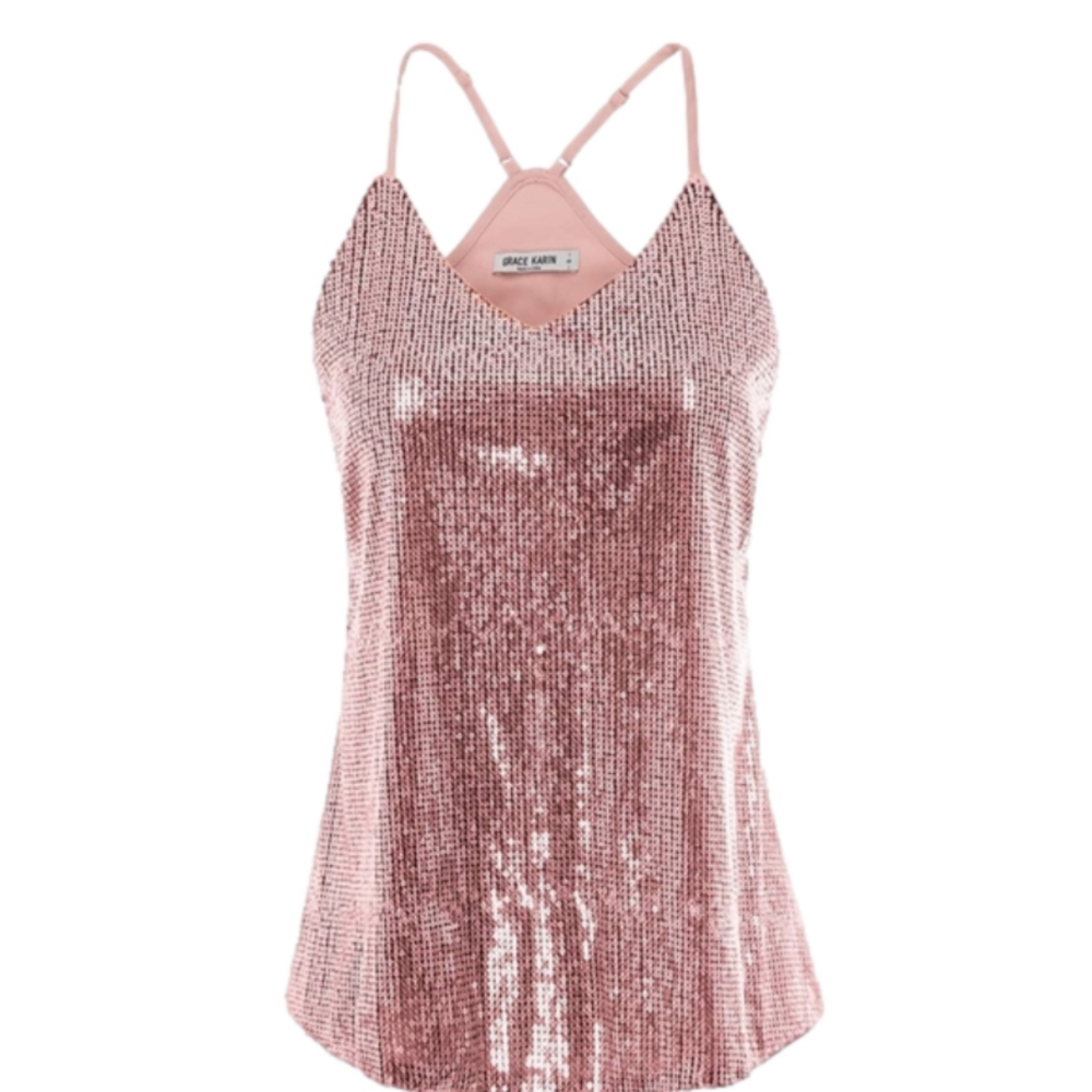 Grace Karin Sequin Camisole Medium